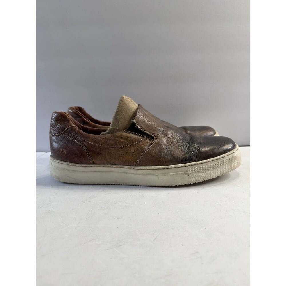 Bed Stu Hermione Womens Size 10 Brown Distressed Leather Slip On Sneakers Shoes